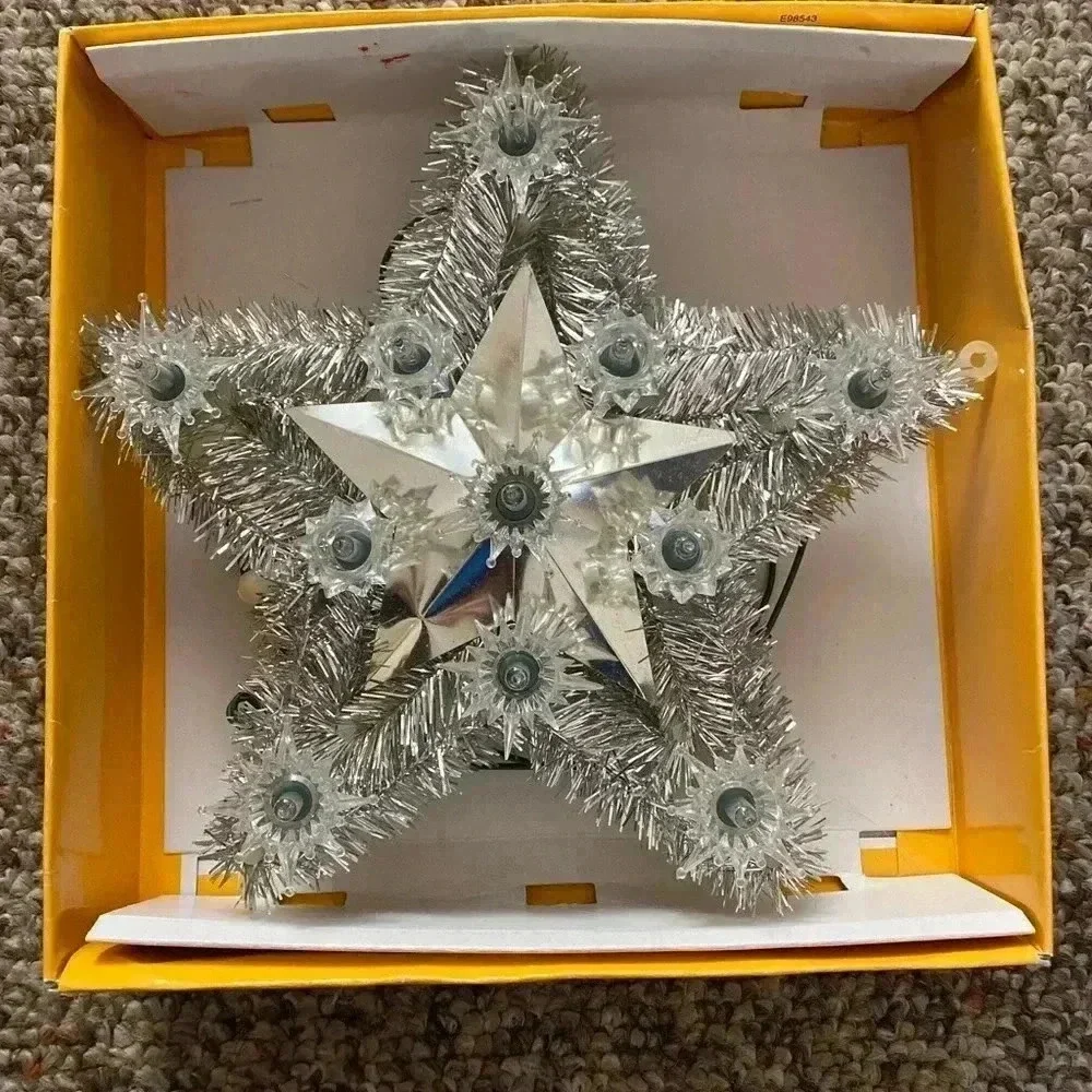 Kodak vtg 11 light tree topper plaque color Christmas from the 90's